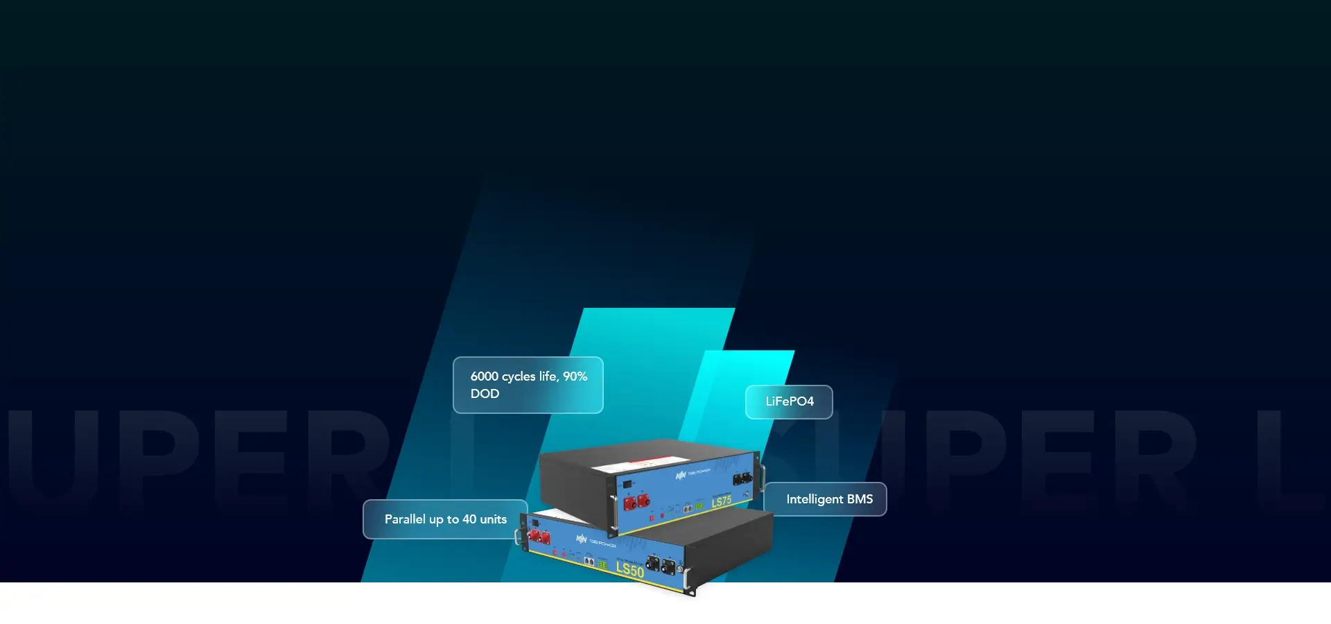 super l lithium iron phosphate battery for solar power solutions product features